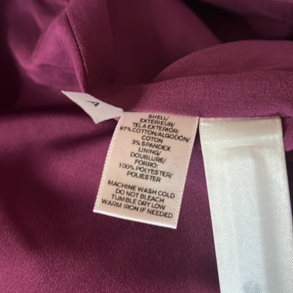 Loft Skirt Back Zip Midi Purple Design, Size 6 - Picture 6 of 8